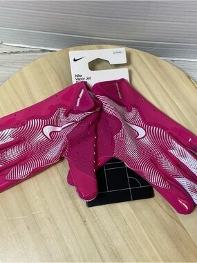 NIKE VAPOR JET  ADULT RECEIVER FOOTBALL GLOVES NWT PINK  XL